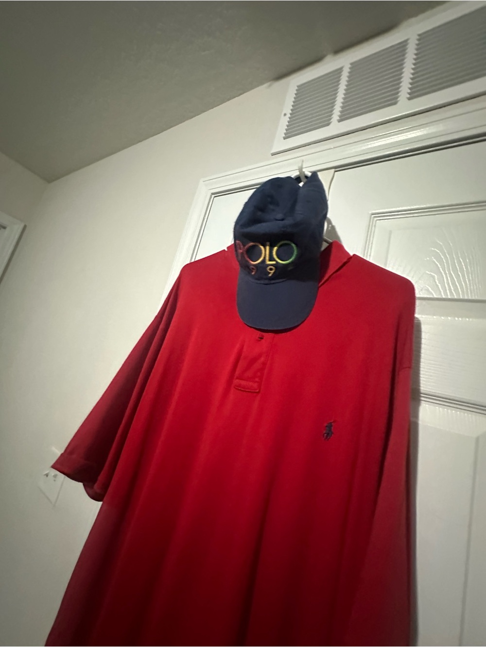 Polo by Ralph Lauren Red Polo Shirt with Navy Logo Cap